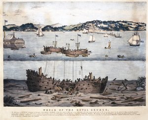 The Wreck of the Royal George, 1845 by English School